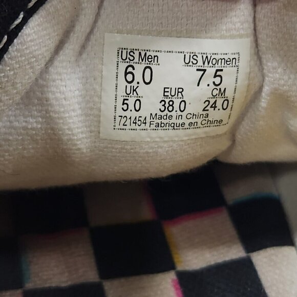 Vans | Old Skool Crazy Checks Multicolor Suede & Canvas UNISEX Size 6M 7.5W - Picture 4 of 5